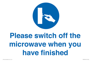 Please switch off the microwave when you have finished